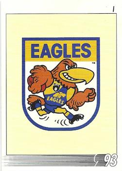 1993 Select AFL #1 Logo Back